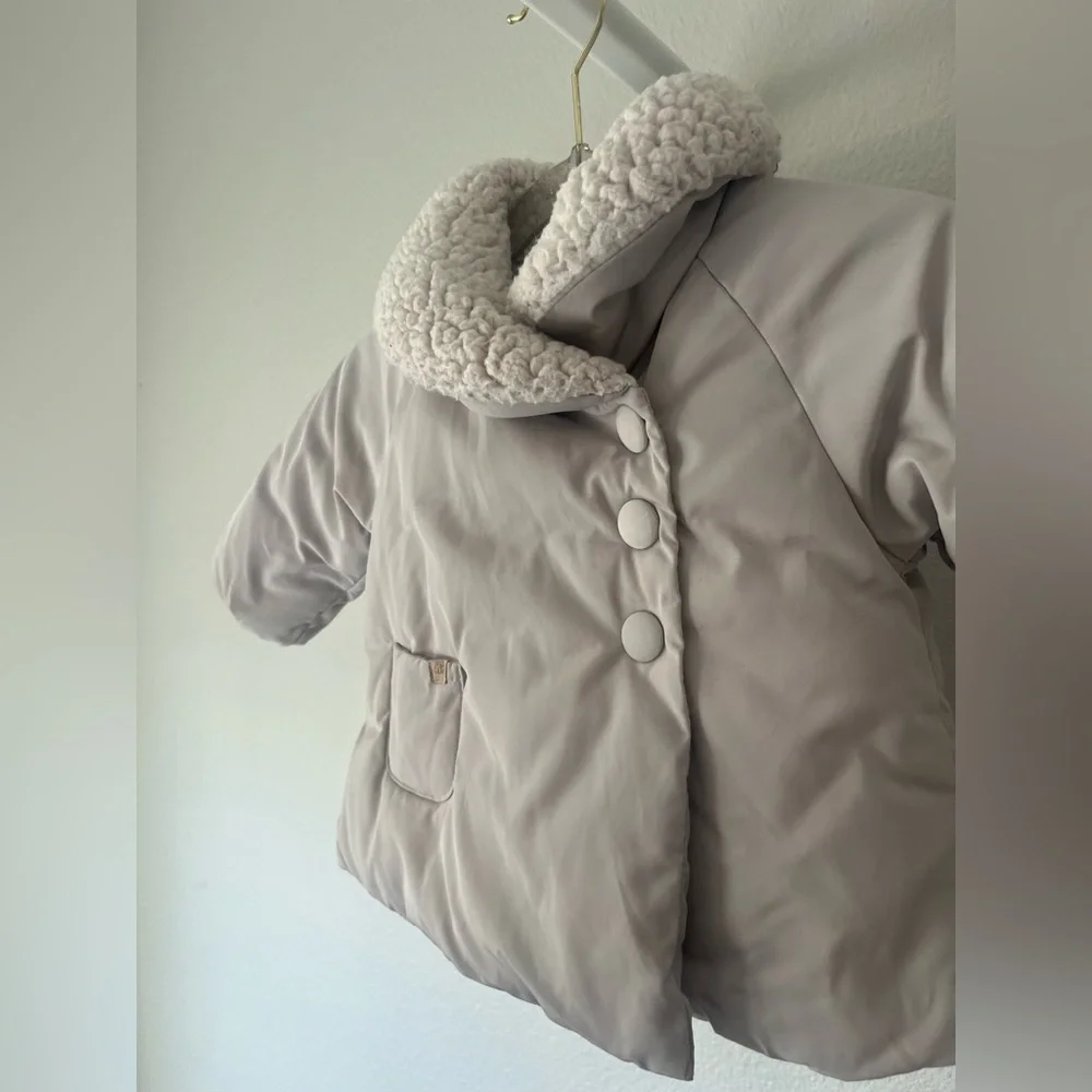 Zara baby girl jacket with Sherpa collar - Picture 4 of 13